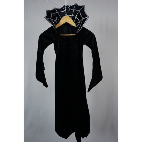 Child Spiderella Black Velvet Halloween Costume Size 4-6 - Picture 2 of 4